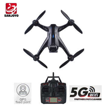 2018 más nuevo GPS Drone SJY-198GPS 5G Wifi fpv drone con cámara gran angular 720p Sígueme altura set drone PK Bayangtoys X16